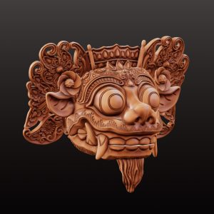 Bali Barong Head STL File - 3D Printable Digital Design