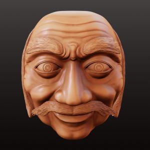 Topeng Tua Mask - Balinese Cultural STL File | Digital Download