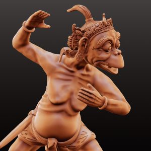 Sangut - Traditional Balinese Wayang STL File | Digital Download