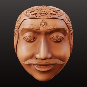 Dalem Mask - Balinese Cultural STL File | Digital Download