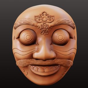 Jauk Manis Mask - Balinese Cultural STL File | Digital Download